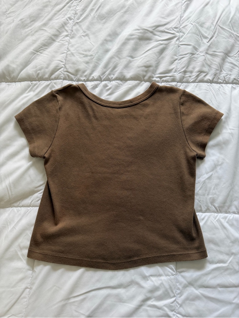 Brandy Melville Brown Graphic Crop Tee - Picture 5 of 5